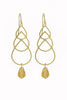 Teardrop Totem Gold Earrings