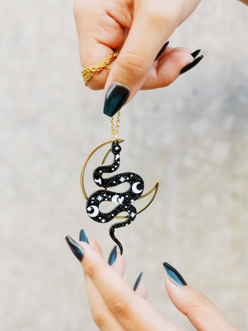 Snake Moon Necklace