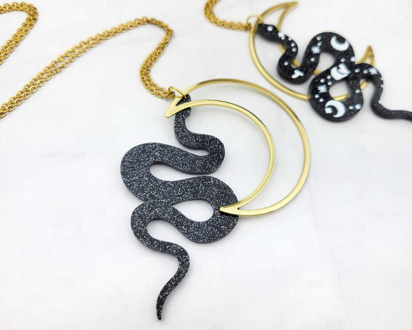 Snake Moon Necklace