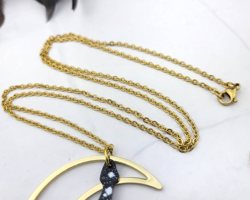 Snake Moon Necklace