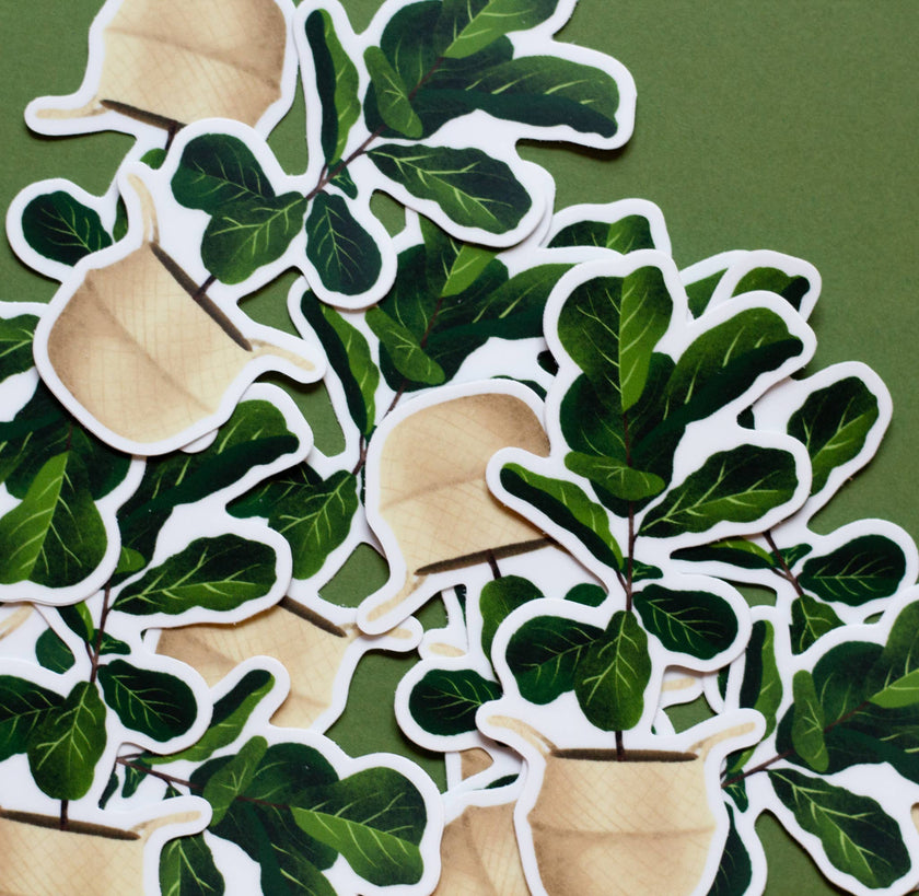 Fiddle Leaf Vinyl Sticker