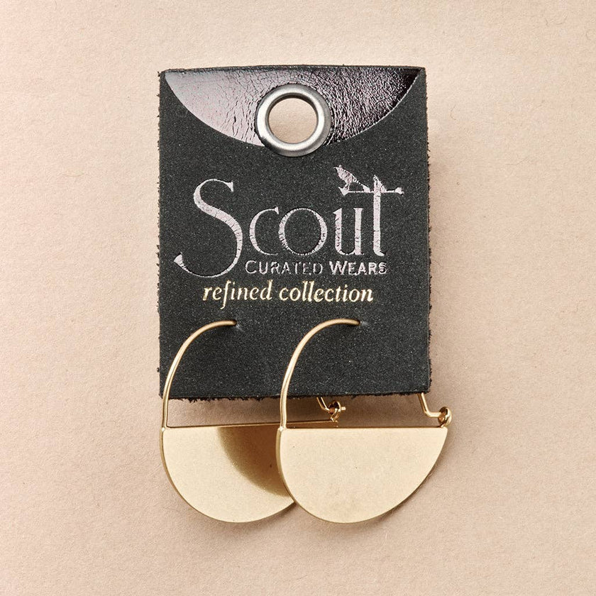 Lunar Hoop/Gold Vermeil Earrings