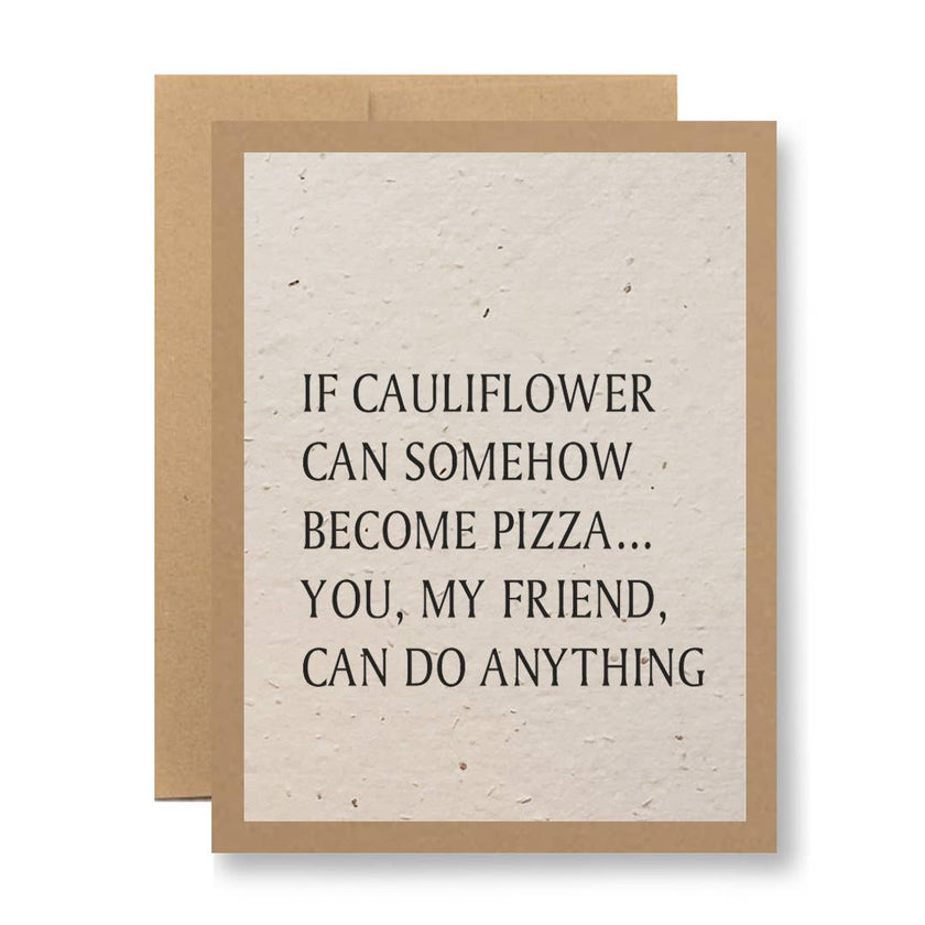 Cauliflower pizza - Seed Paper Card
