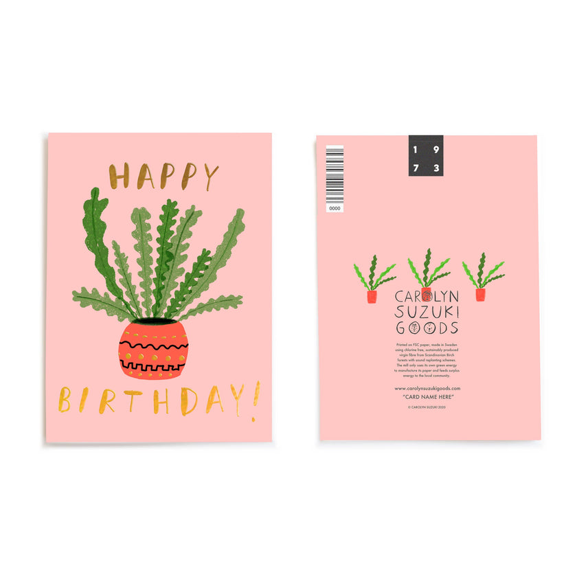 ZIG ZAG CACTUS - Birthday Card