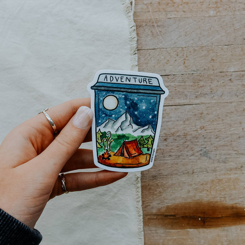 Adventure Cup Vinyl Sticker