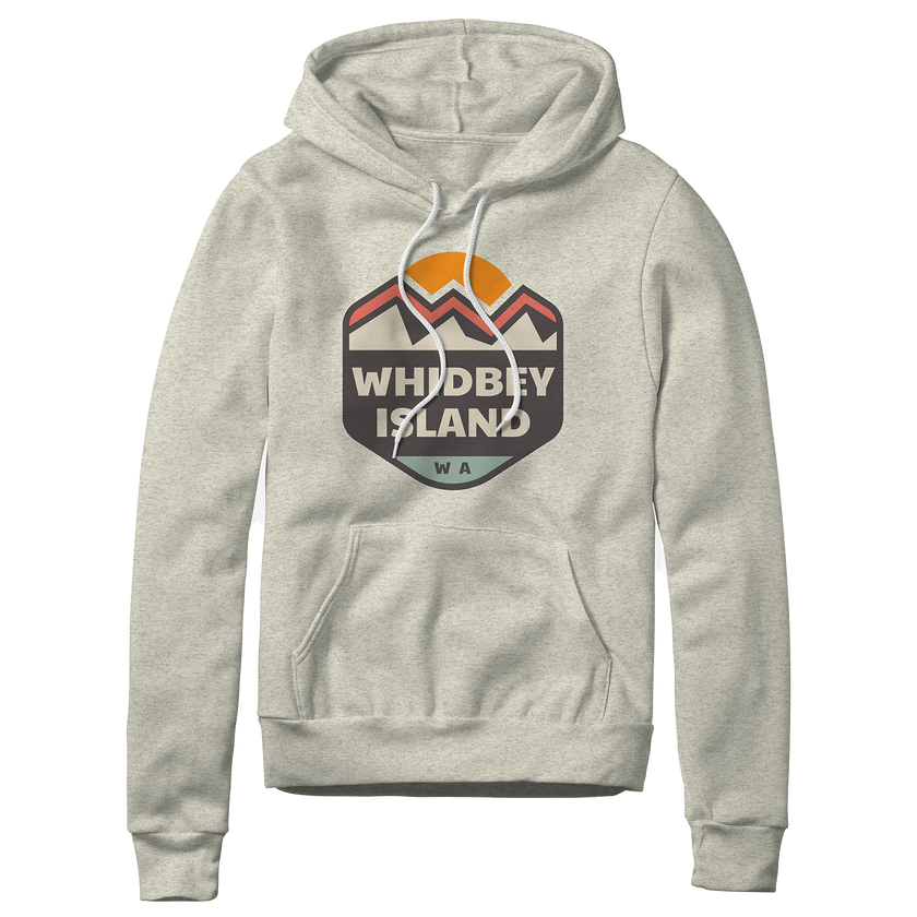 Sun over Mountain Stamp Premium Hoodie