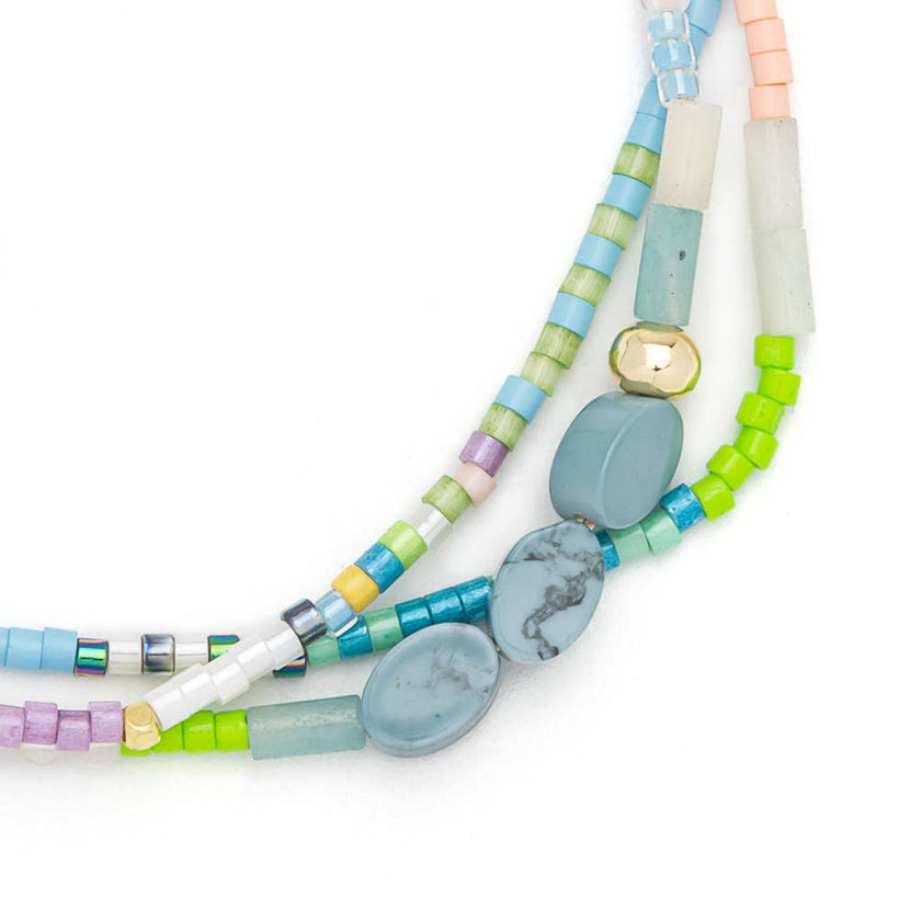 Harmony/Blue Howlite/Gold Bracelet