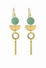 Geo Dangles Aventurine Earrings
