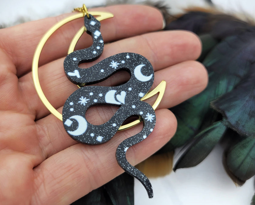 Snake Moon Necklace