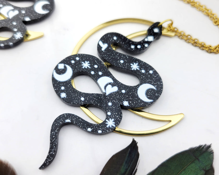 Snake Moon Necklace