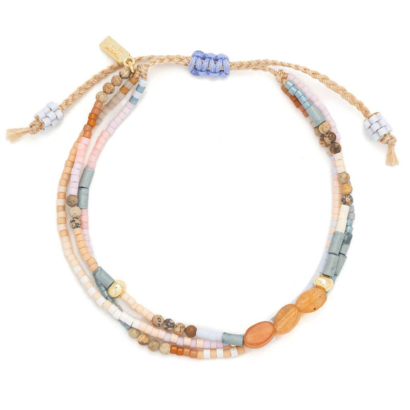 Inspiration/Red Aventurine/Gold Bracelet