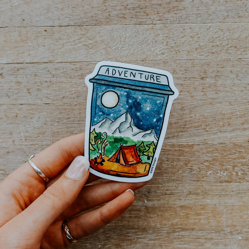 Adventure Cup Vinyl Sticker