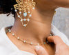 18K Dainty Gold Gemstone Choker