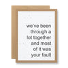 Most of it was your fault - Seed Paper Card