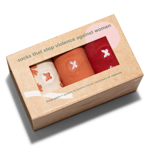 Stop Violence Against Women Socks Gift Box