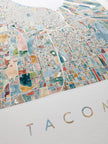 Tacoma Watercolor Map Print