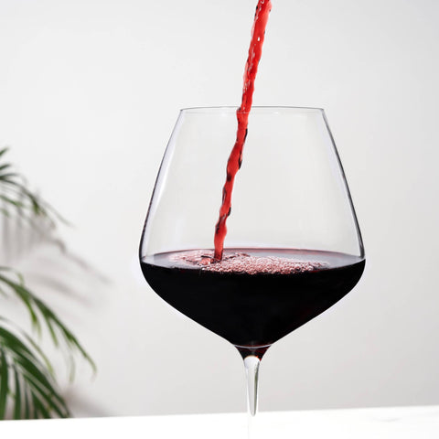 Reserve Inez European Crystal Burgundy Glasses - Set of 4