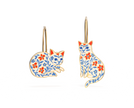 Floral Cats Earrings