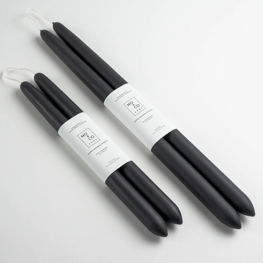Charcoal Beeswax Dipped Candles 10
