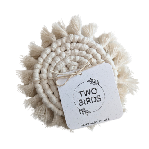 Macrame Coaster Set of 2 - image 9