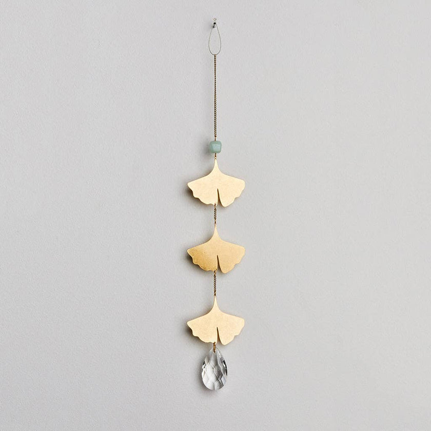 Botanical Leaf/Amazonite Suncatcher