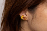 Hot Dog & Pretzel Earrings - Gold Statement Earrings