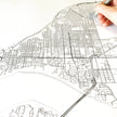 Tacoma Washington City Lines ART PRINT