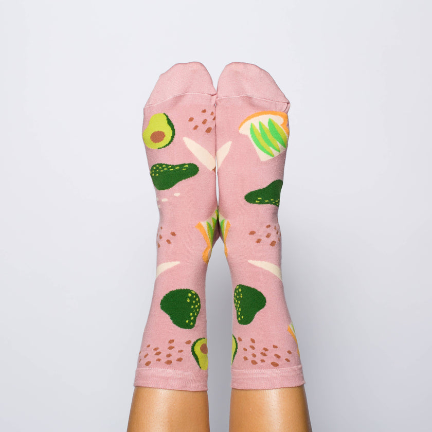 Avocado Toast - Small Crew Socks - Brunch Gifts