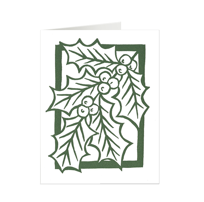 Holly Branch Holiday Card