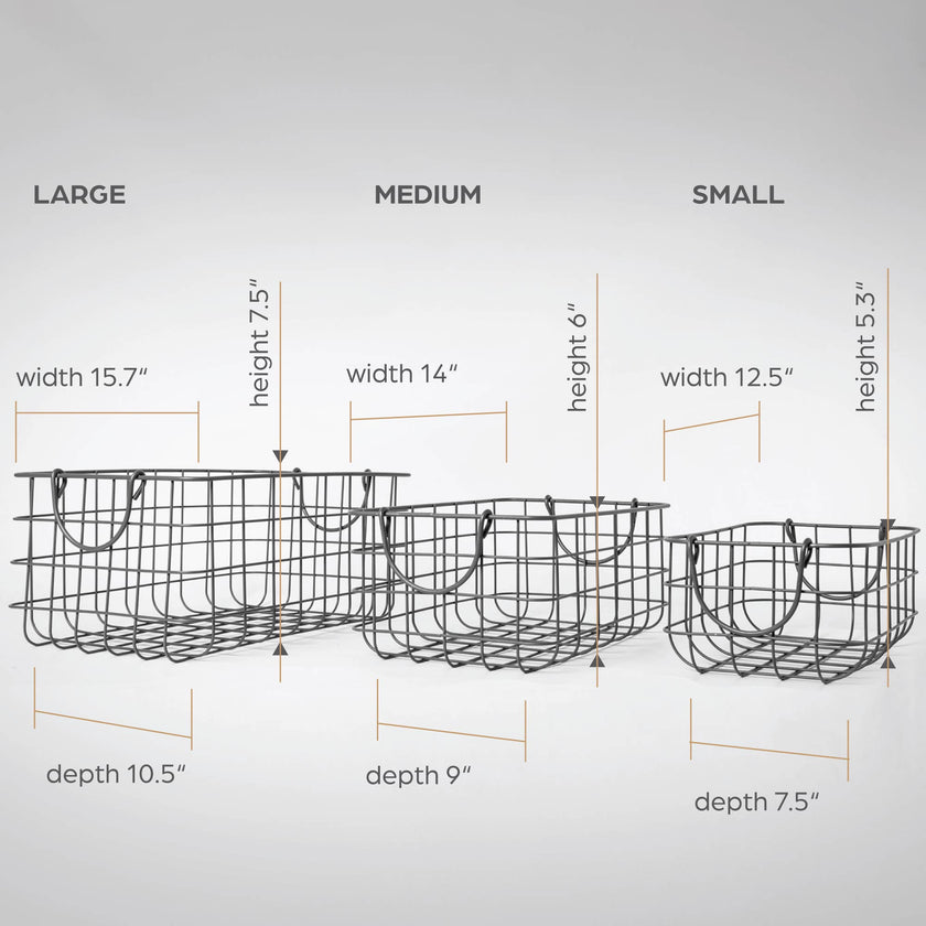 Rectangle Iron Basket