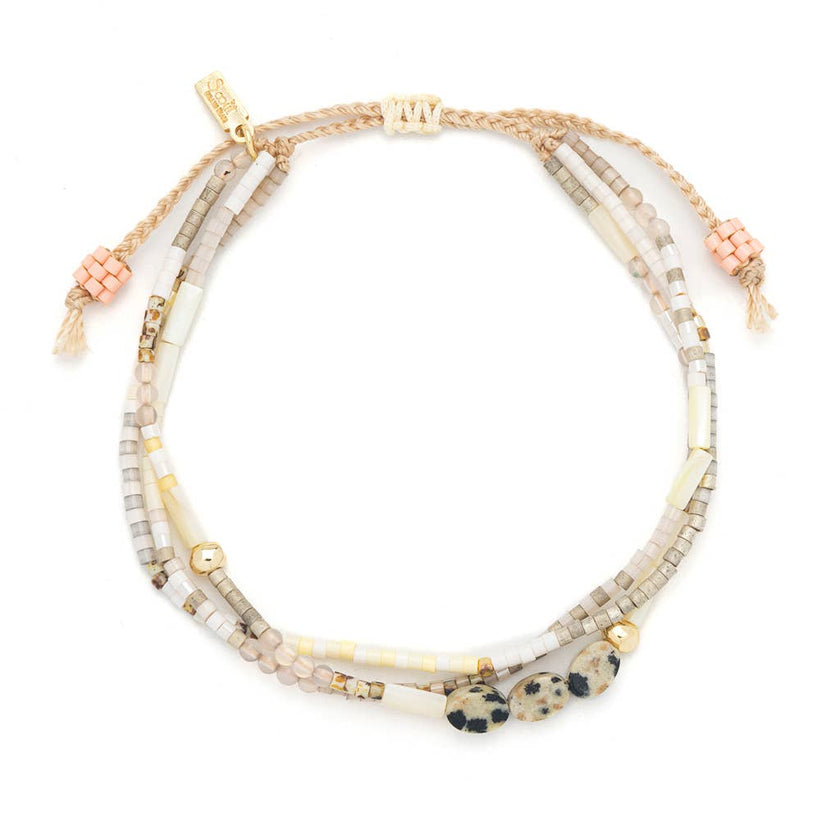Joy/Dalmatian Jasper/Gold Bracelet