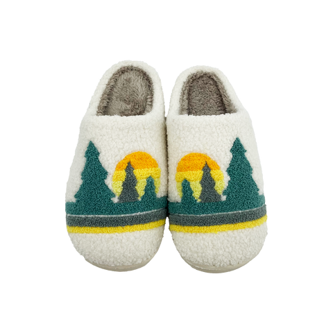 Sunset Forest Fleece Slippers