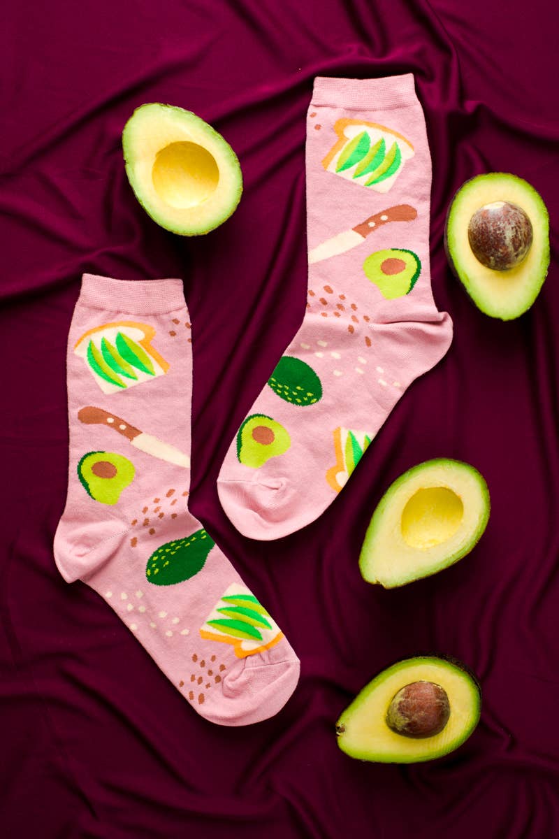 Avocado Toast - Small Crew Socks - Brunch Gifts