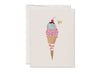 Ice Cream Cone thank you greeting card