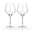 Raye™ Angled Crystal Burgundy Glasses - Set of 2