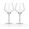 Raye™ Angled Crystal Burgundy Glasses - Set of 2