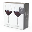 Raye™ Angled Crystal Burgundy Glasses - Set of 2