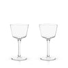 Raye™ Angled Crystal Nick & Nora Glasses - Set of 2