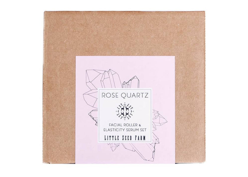 Rose Quartz Roller + Elasticity Serum Gift Set