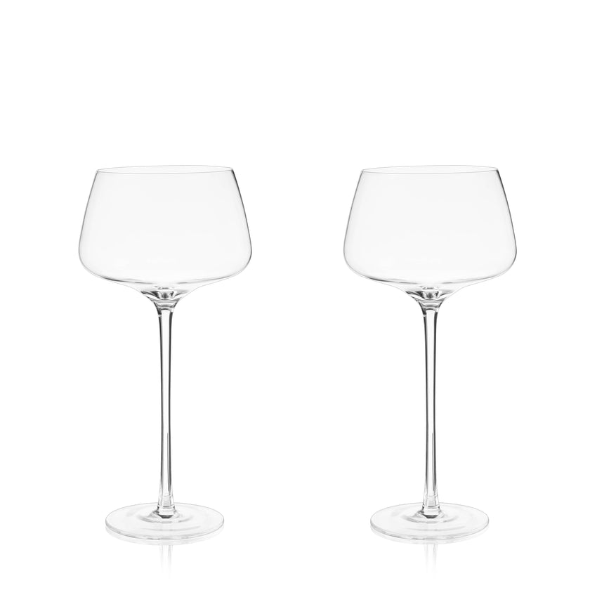 Raye™ Angled Crystal Stemmed Amaro Spritz Glasses - Set of 2