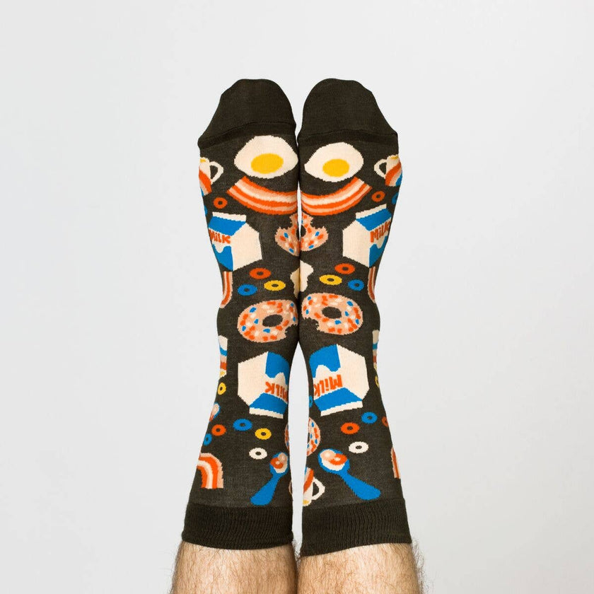 Breakfast - Large Crew Socks - Foodie Gift