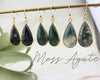 Moss Agate Teardrop Earrings