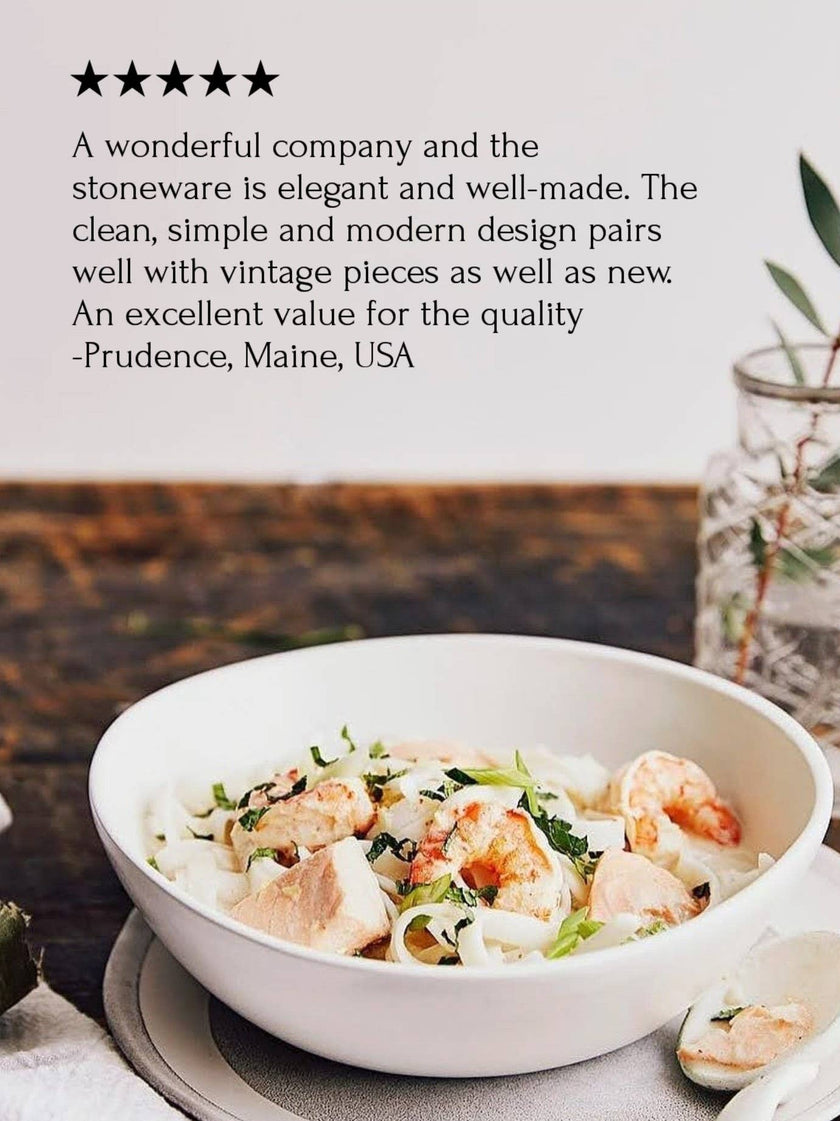 Stoneware Soup Shallow Bowl