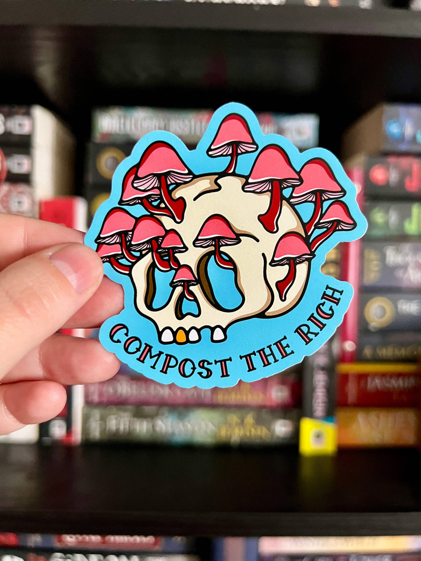 Compost the Rich Skull Sticker