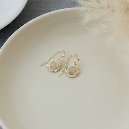 Lila Earrings-Rose Quartz