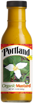 Portland Organic Yellow Mustard 13oz Glass Btls