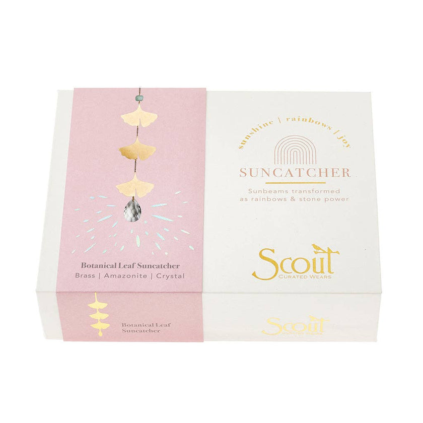 Botanical Leaf/Amazonite Suncatcher