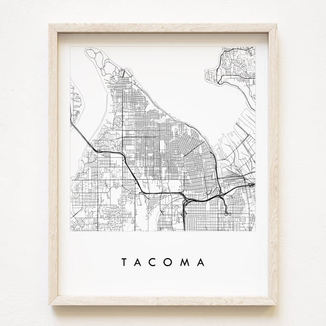 Tacoma Washington City Lines ART PRINT