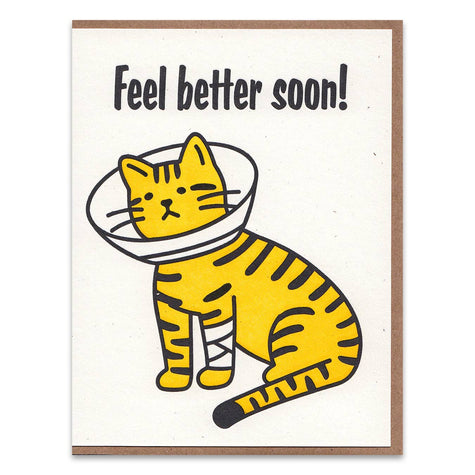 Feel Better Cat Greeting Card