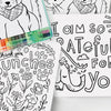 Color-In Postcard Kit - Kids Thank You